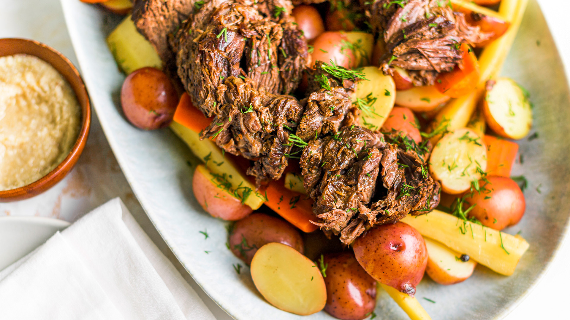 One Pan Beef Roast with Root Vegetables