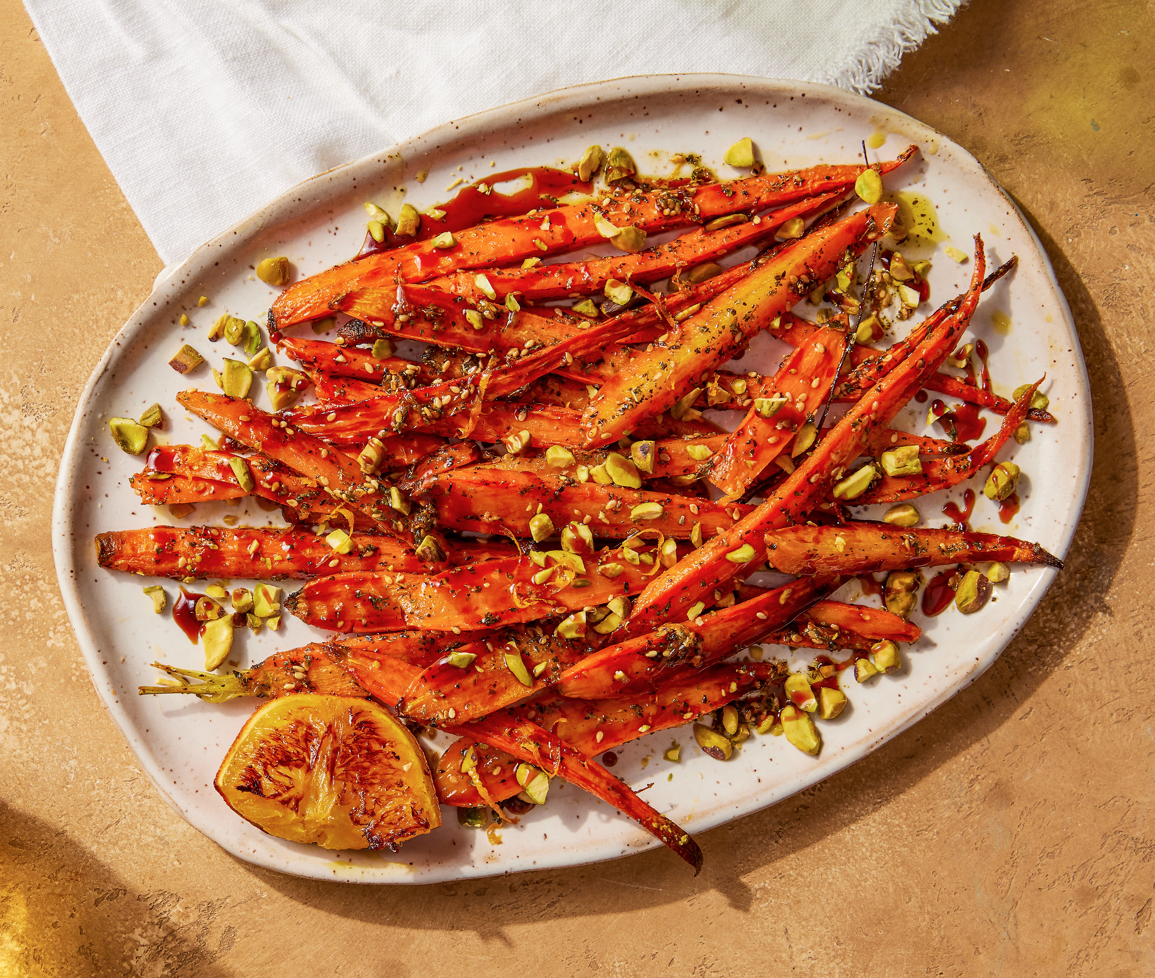 Best Butter-Roasted Carrots with Za'atar and Pomegranate Molasses Recipe