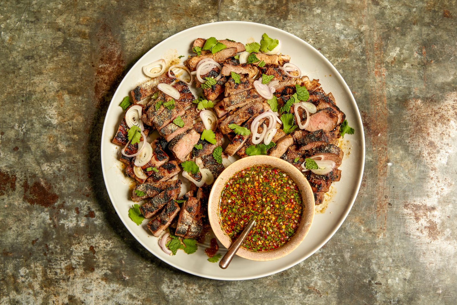 Thai Grilled Pork Moo Ping Chili Lime Dipping Sauce