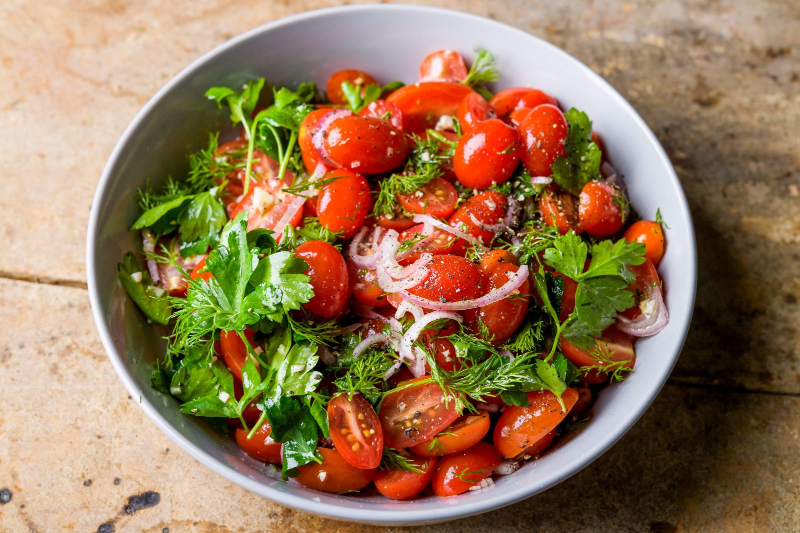 Grape Tomato Salad Parsley Dill